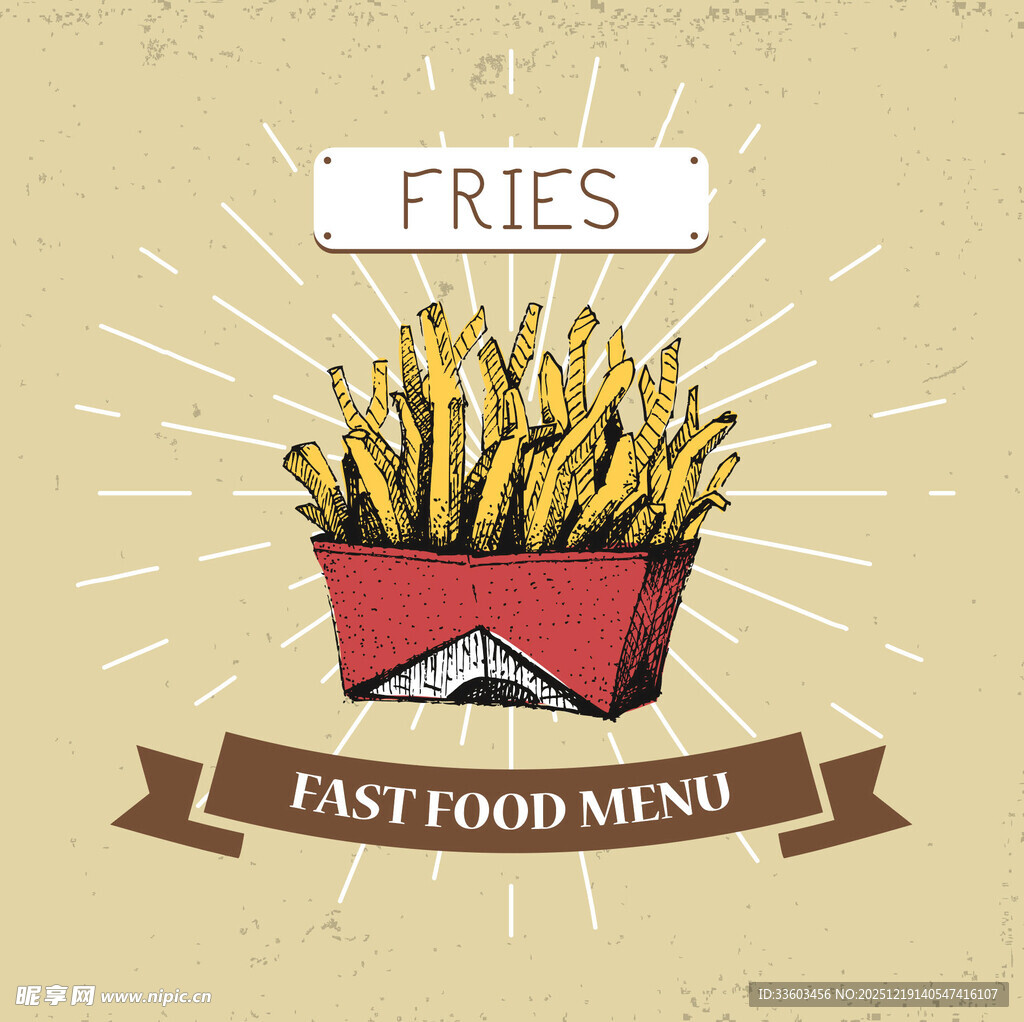 快餐菜单之美味炸薯条