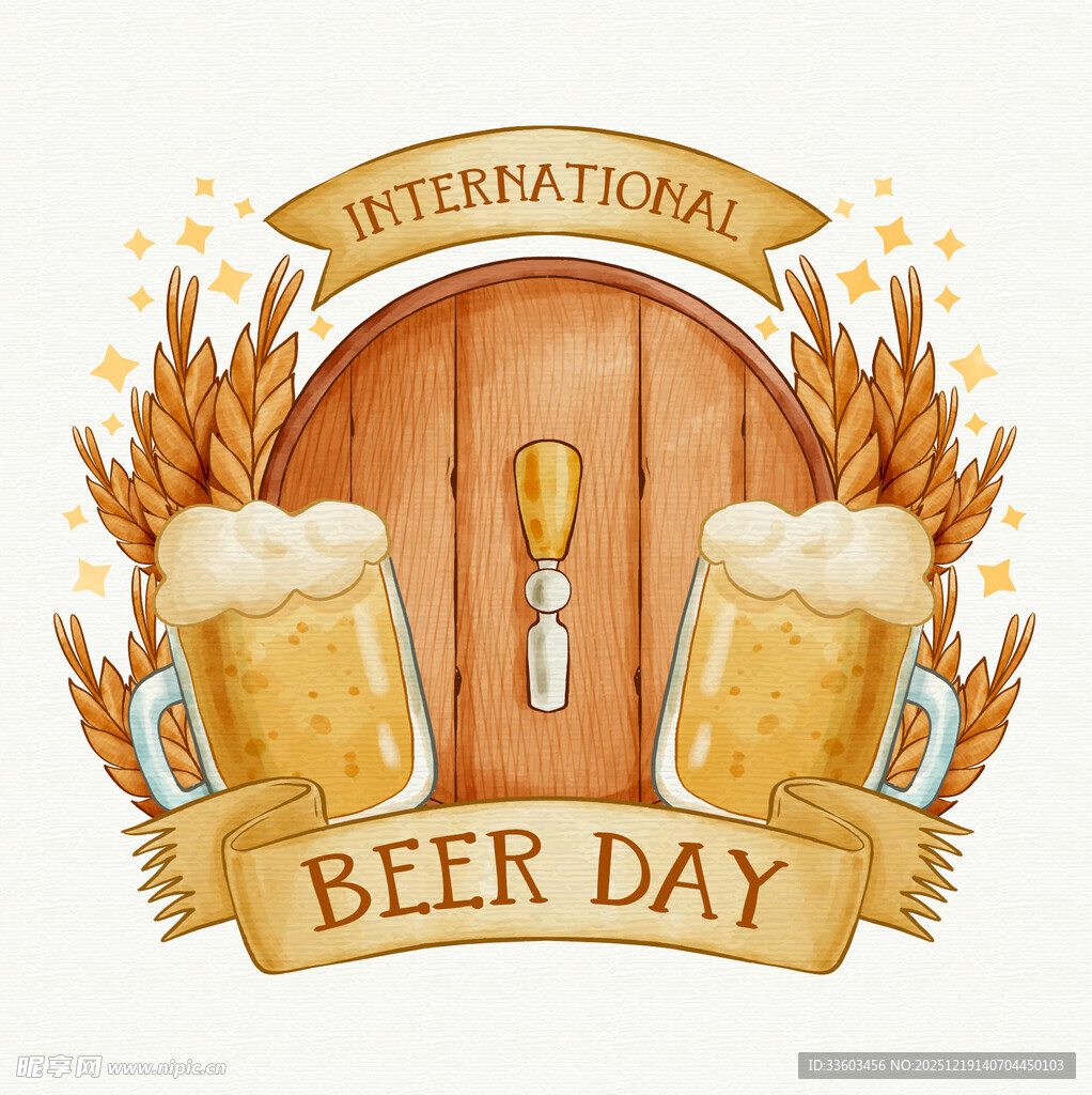 啤酒节主题装饰插画