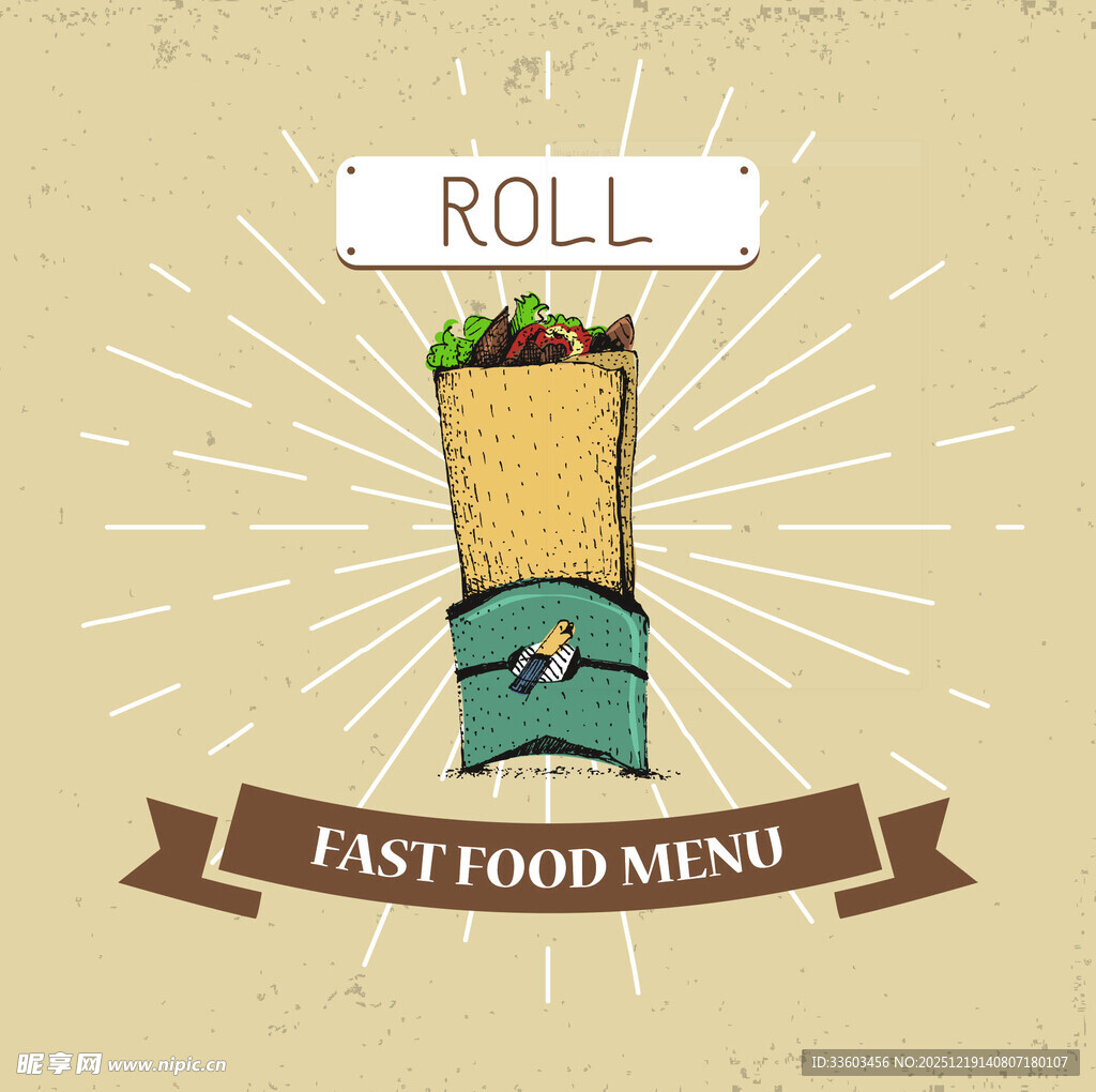 墨西哥卷饼快餐菜单展示