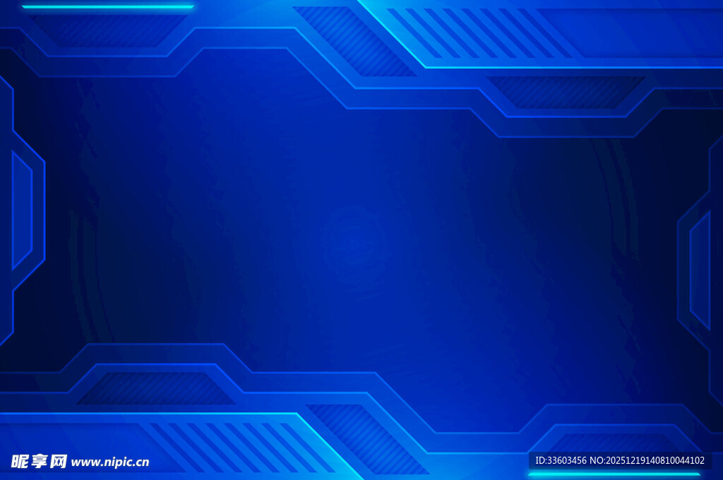 蓝色科技风几何线条背景
