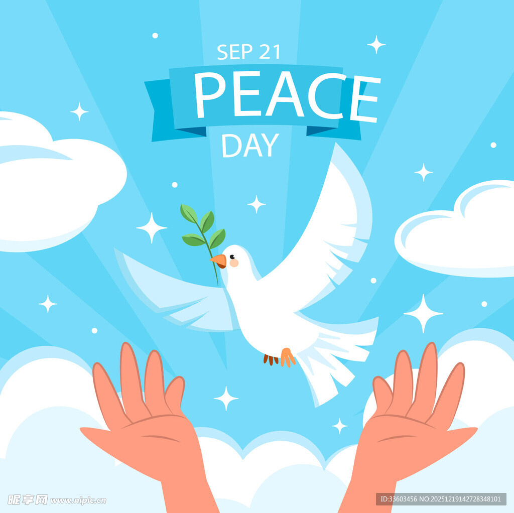 白鸽与祈愿的双手