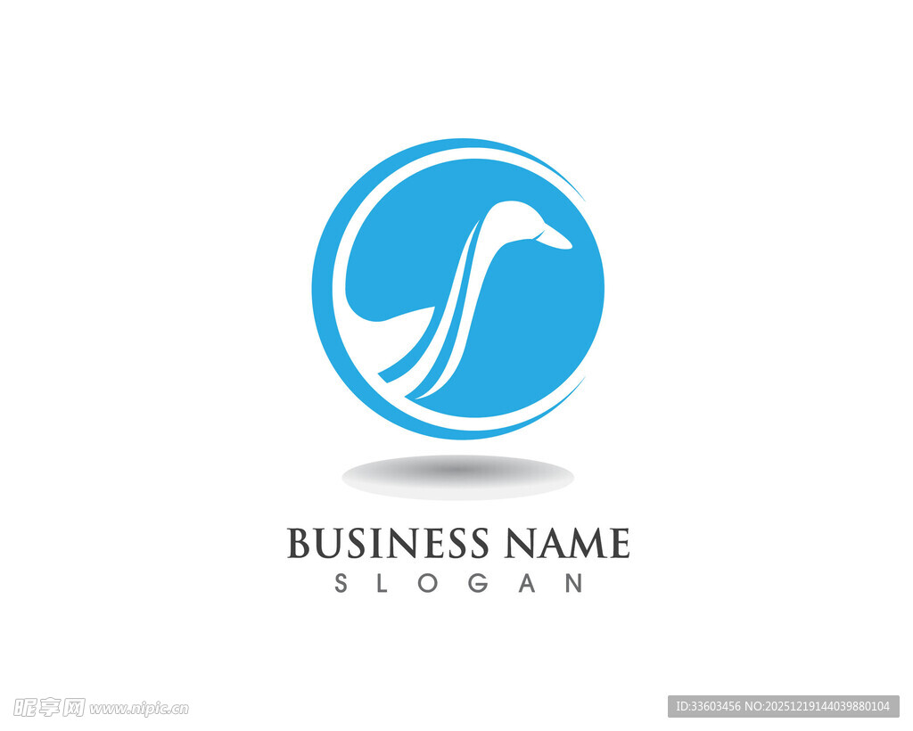 蓝色简约商务风格标志设计