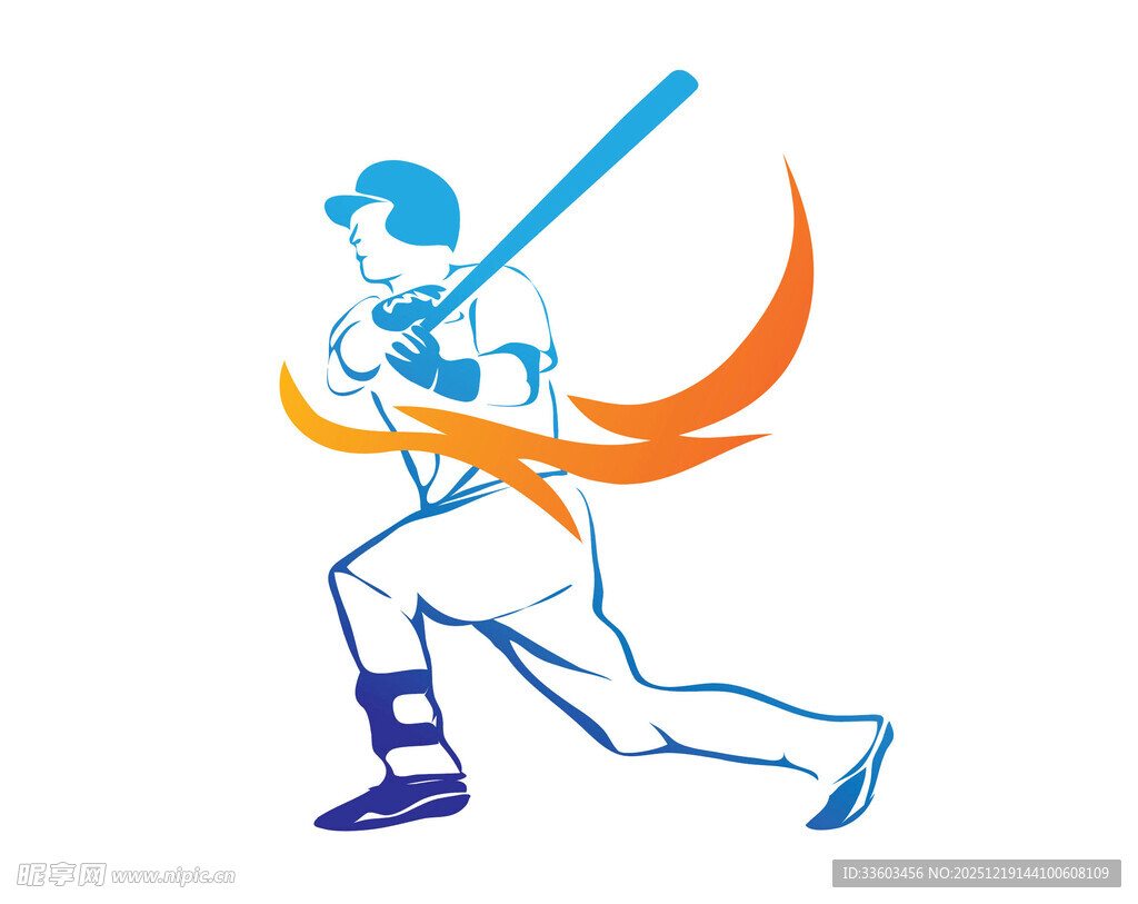 棒球运动员击球瞬间