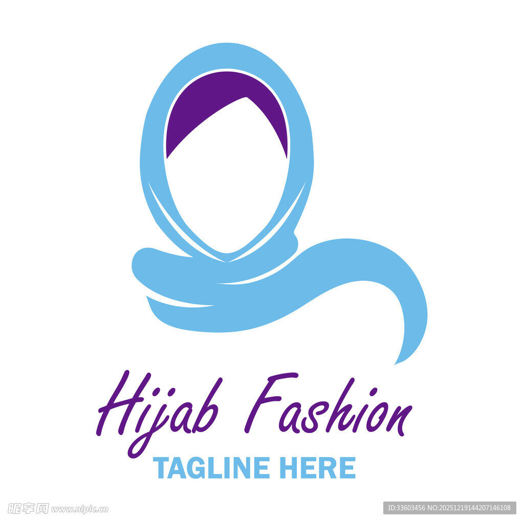 头巾时尚标志设计