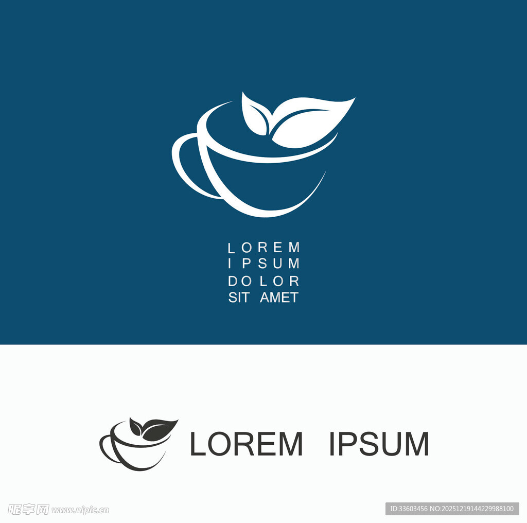 简约叶子主题标志设计