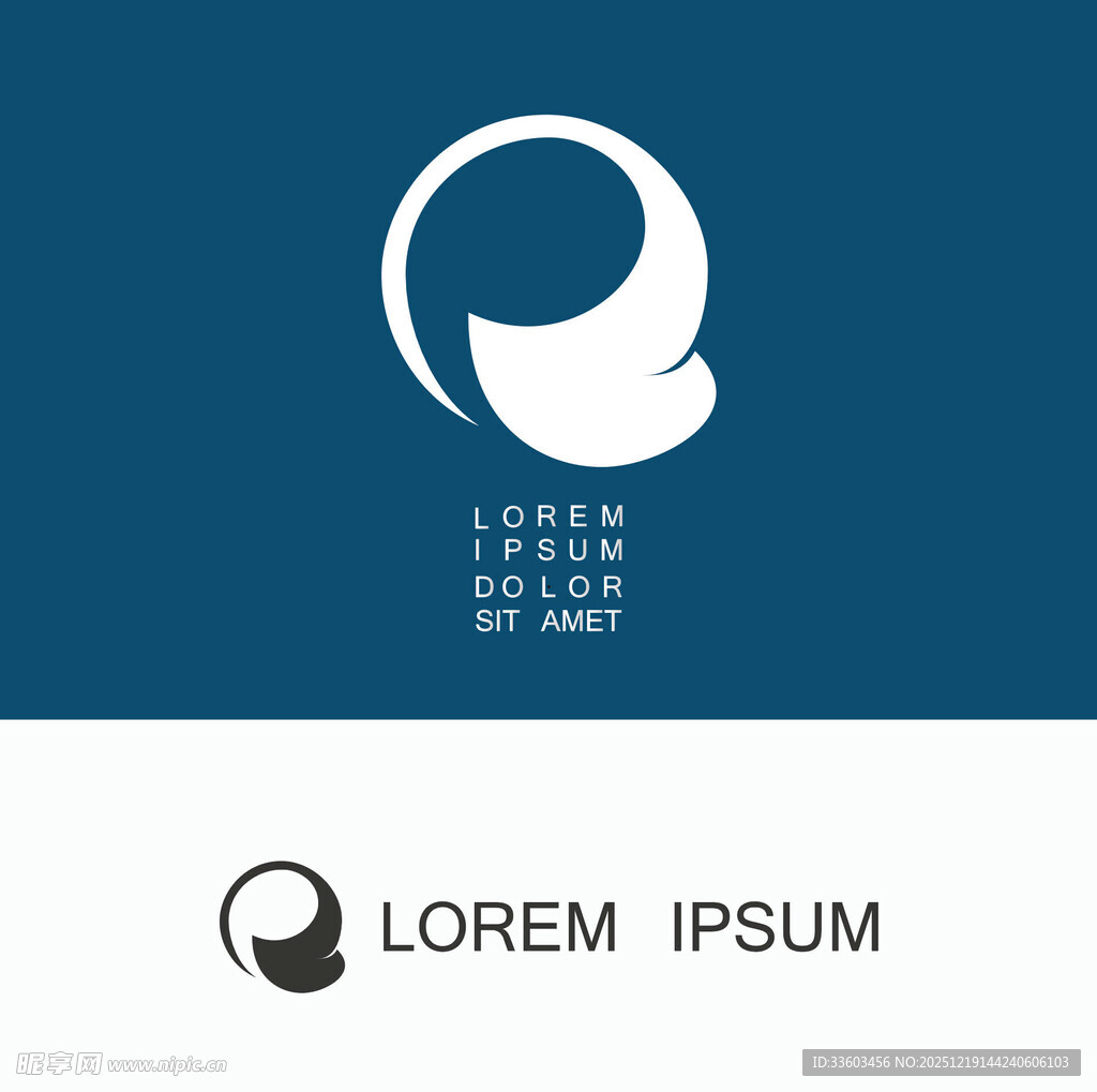 简约抽象圆形标志设计