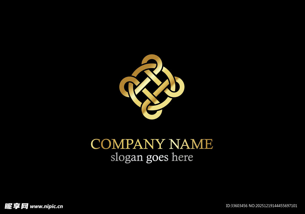 金色精致公司标志设计