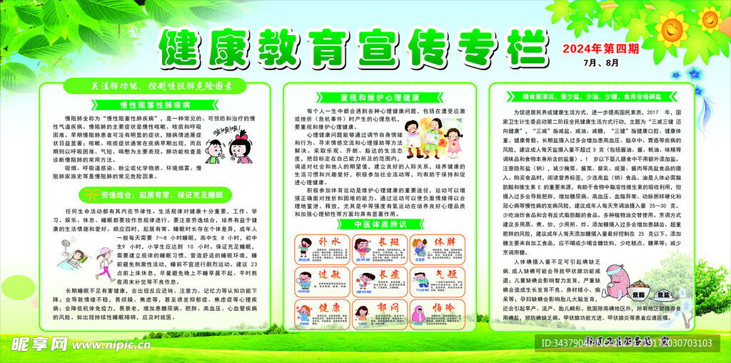 健康教育宣传栏展示