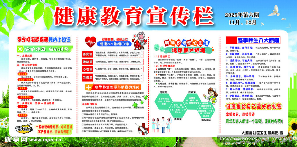 健康教育宣传栏展示