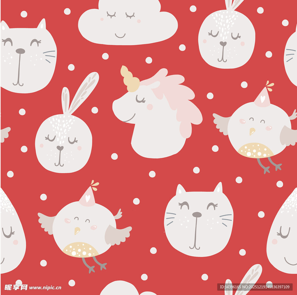 小清新淡雅童话元素