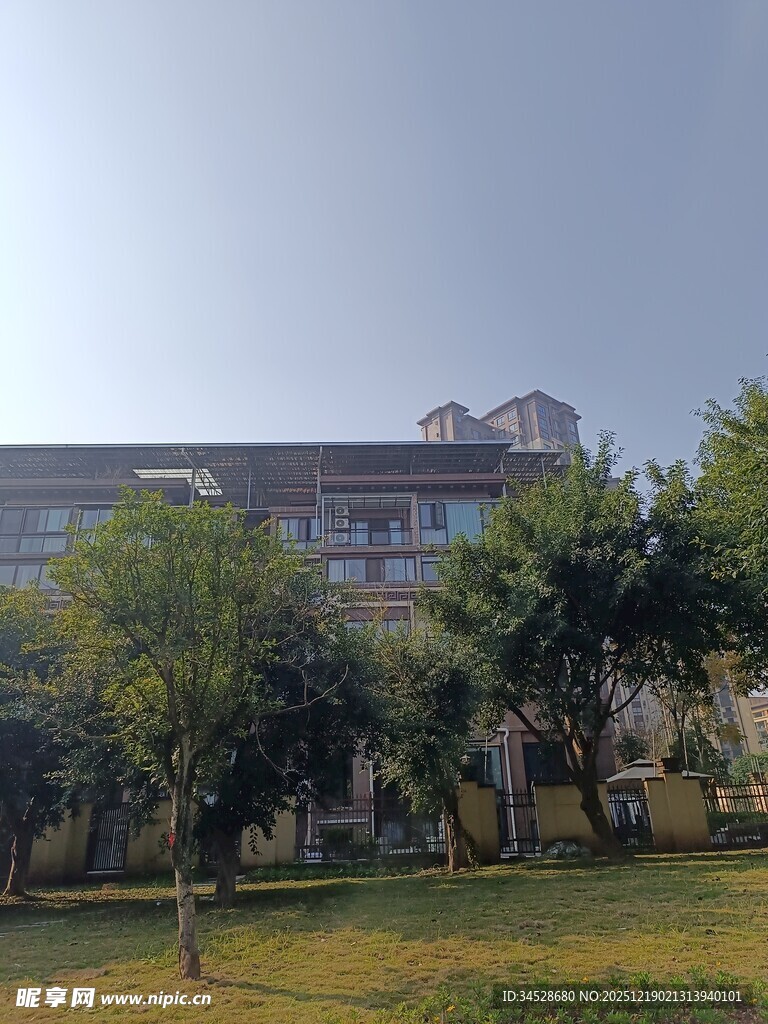 校园中的建筑与绿化景观