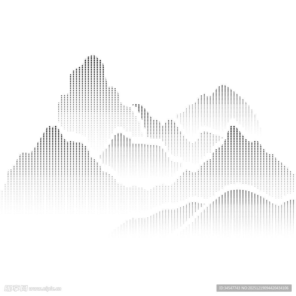 水墨风格山峦图