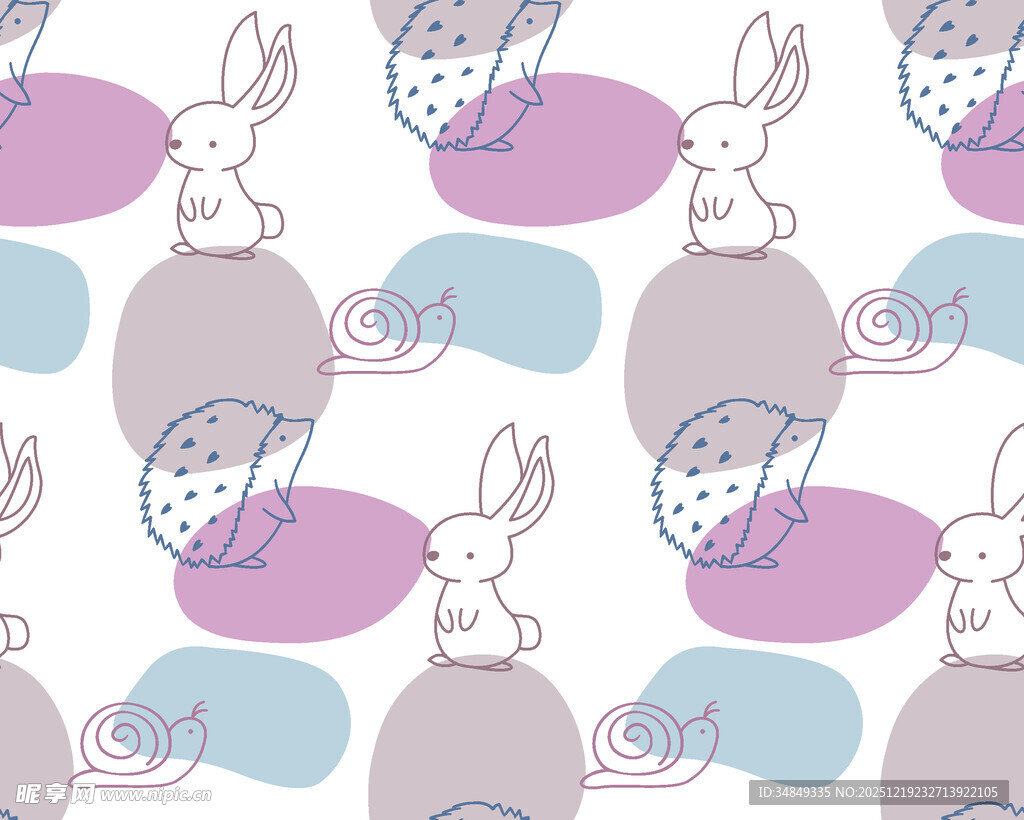 可爱兔子图案背景