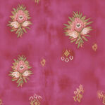 玫红色花卉图案精美布料