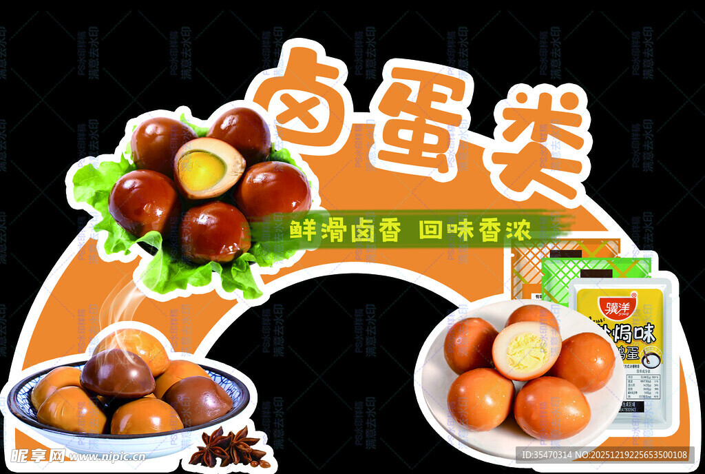 卤蛋类美食展示