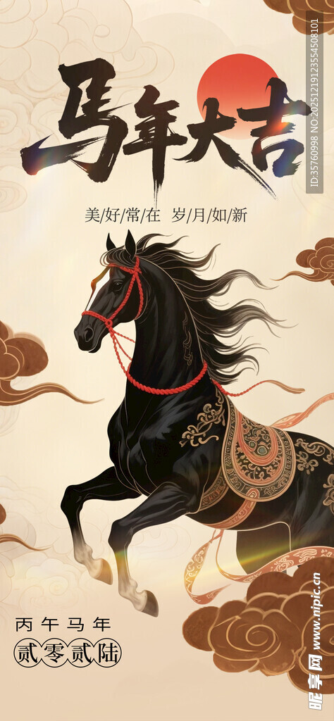马年大吉插画