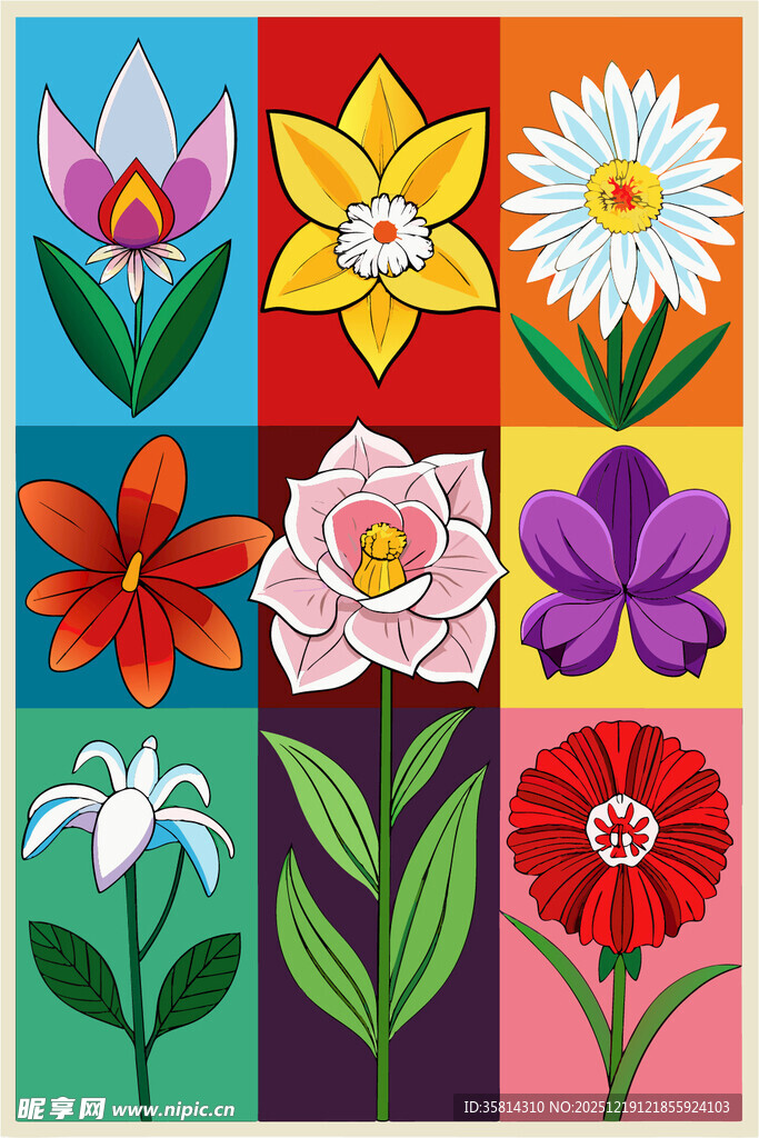 多彩花卉图案合集