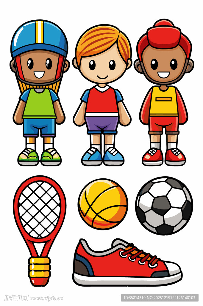 儿童运动装备与小运动员