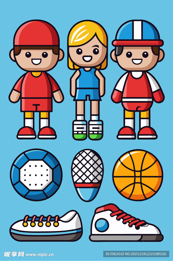 儿童运动装备与服饰展示