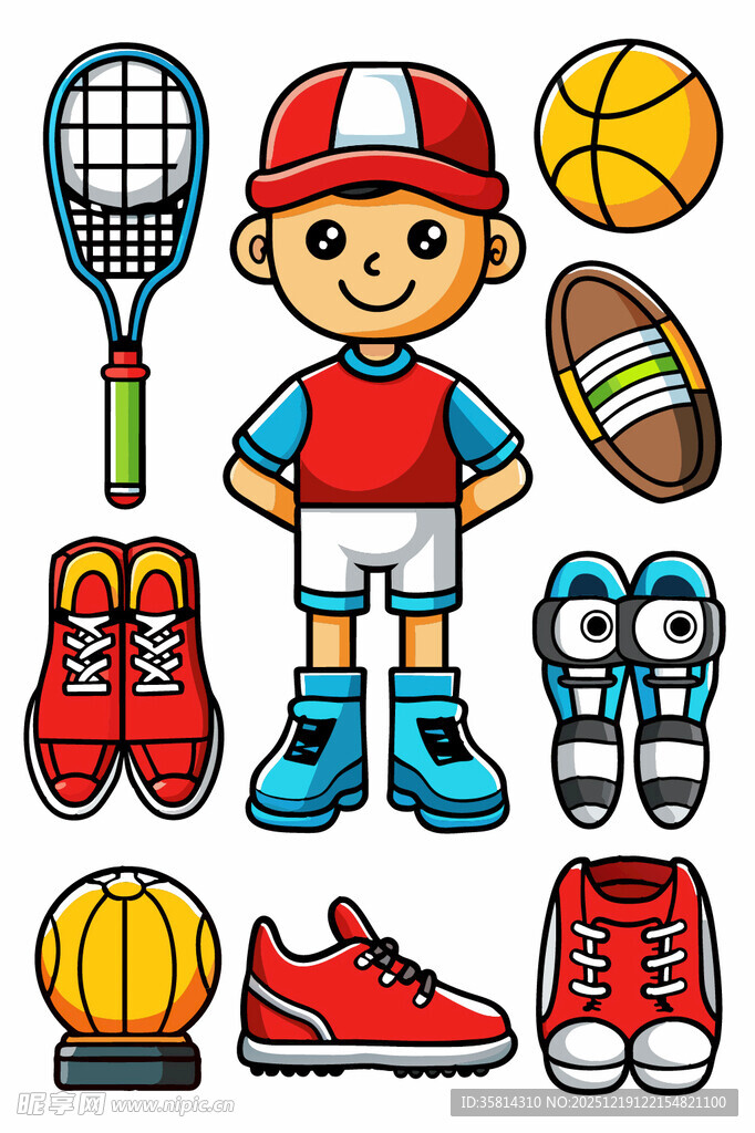 儿童运动装备集合