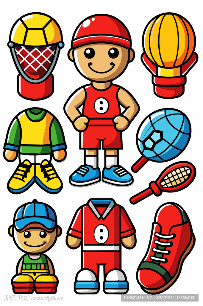 多样儿童运动装备与服饰