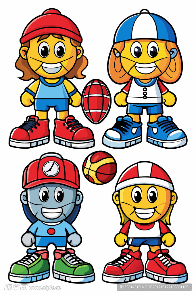 卡通运动角色形象集合