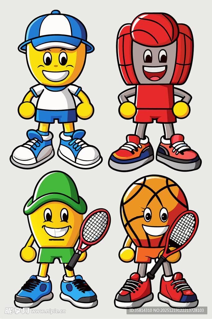 卡通运动角色集合