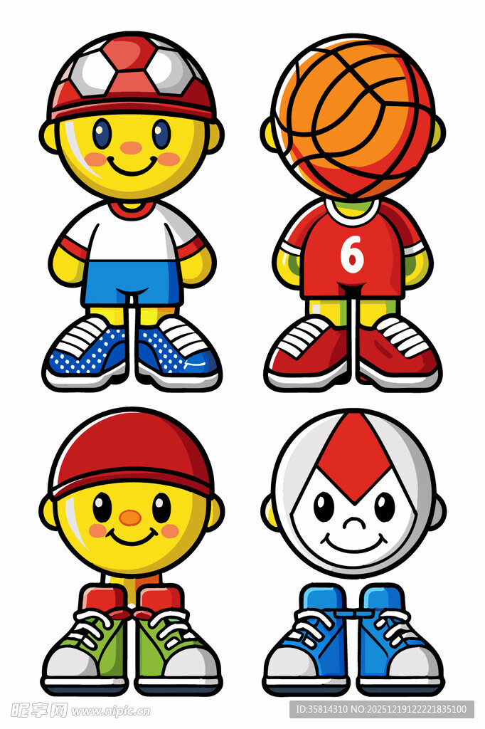 卡通运动角色形象集合