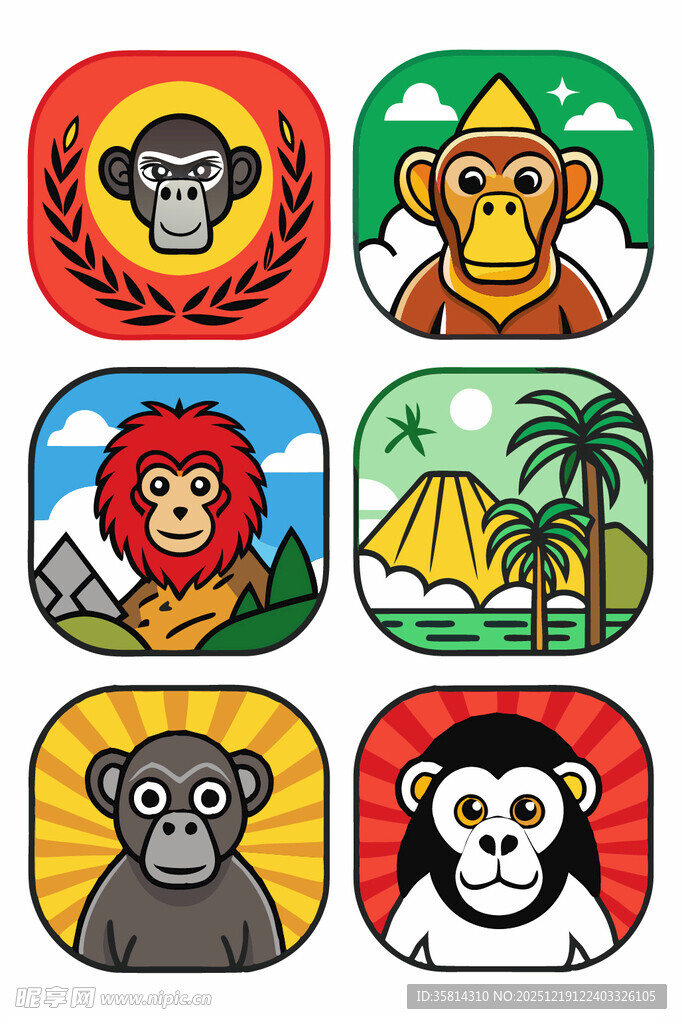 动物卡通头像集合