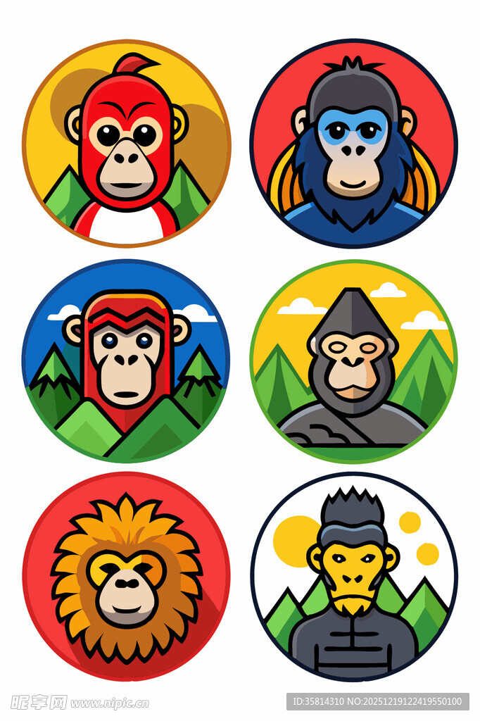 动物头像图标集合