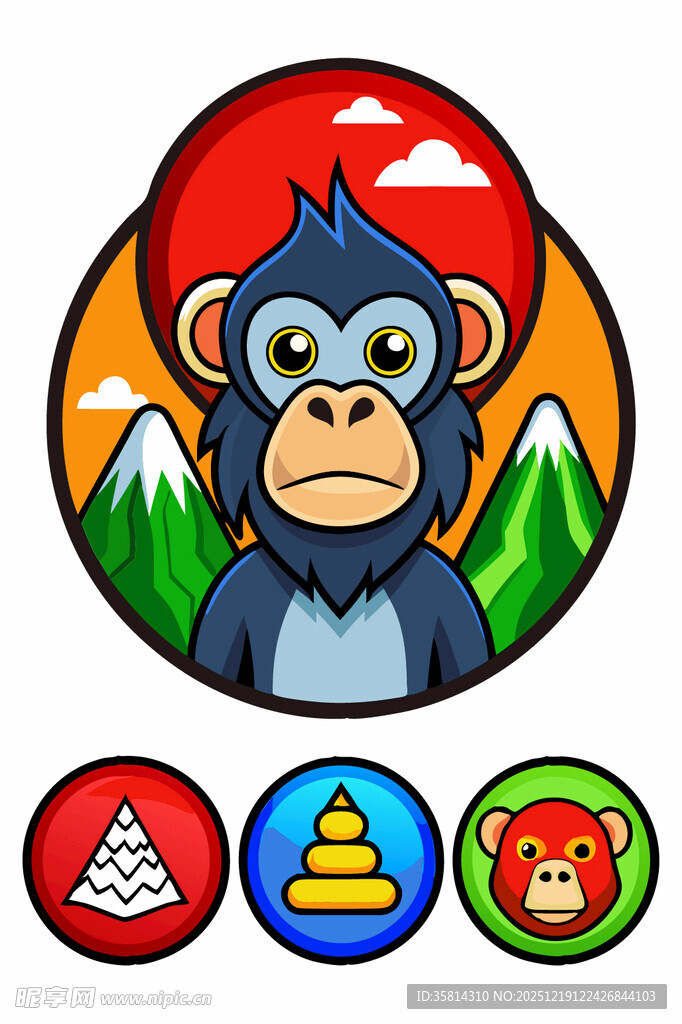 猴子主题图标集合