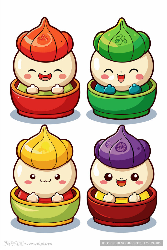 可爱卡通包子萌趣形象