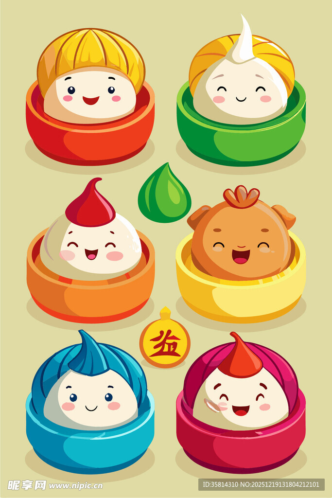 可爱卡通小团子形象集合