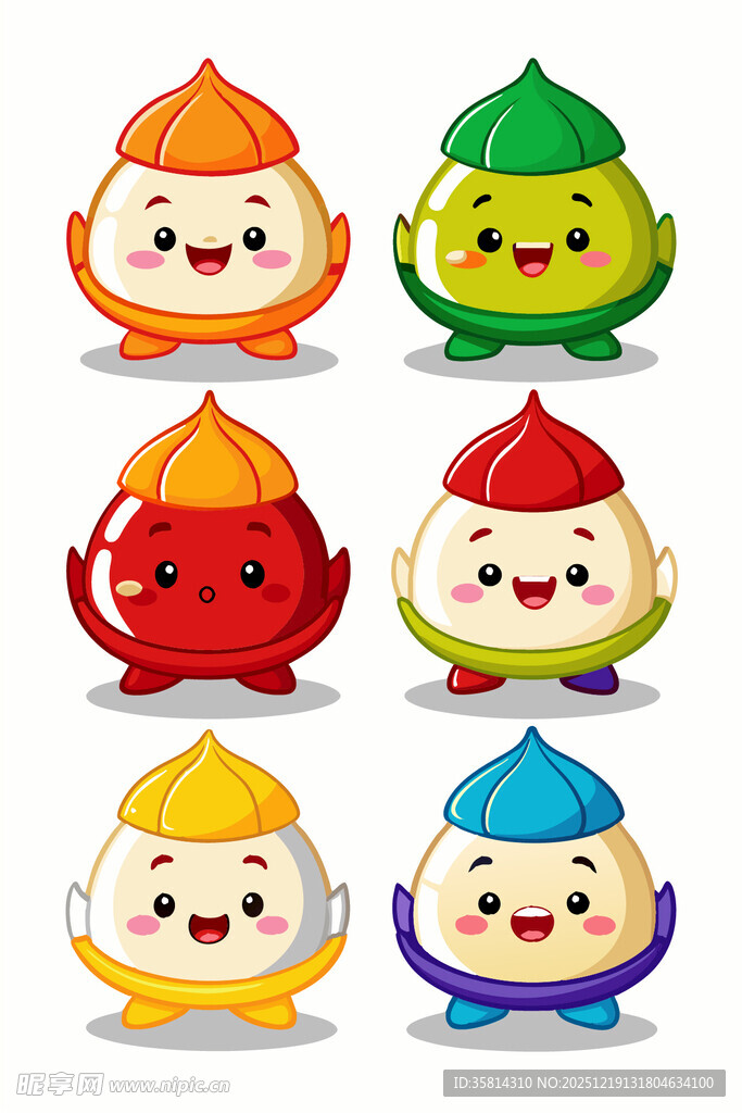 可爱多彩卡通小人形象