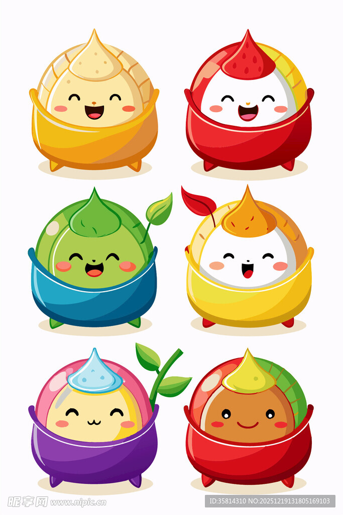 可爱卡通粽子表情包集合