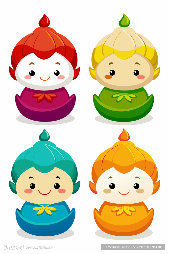 可爱卡通小和尚形象