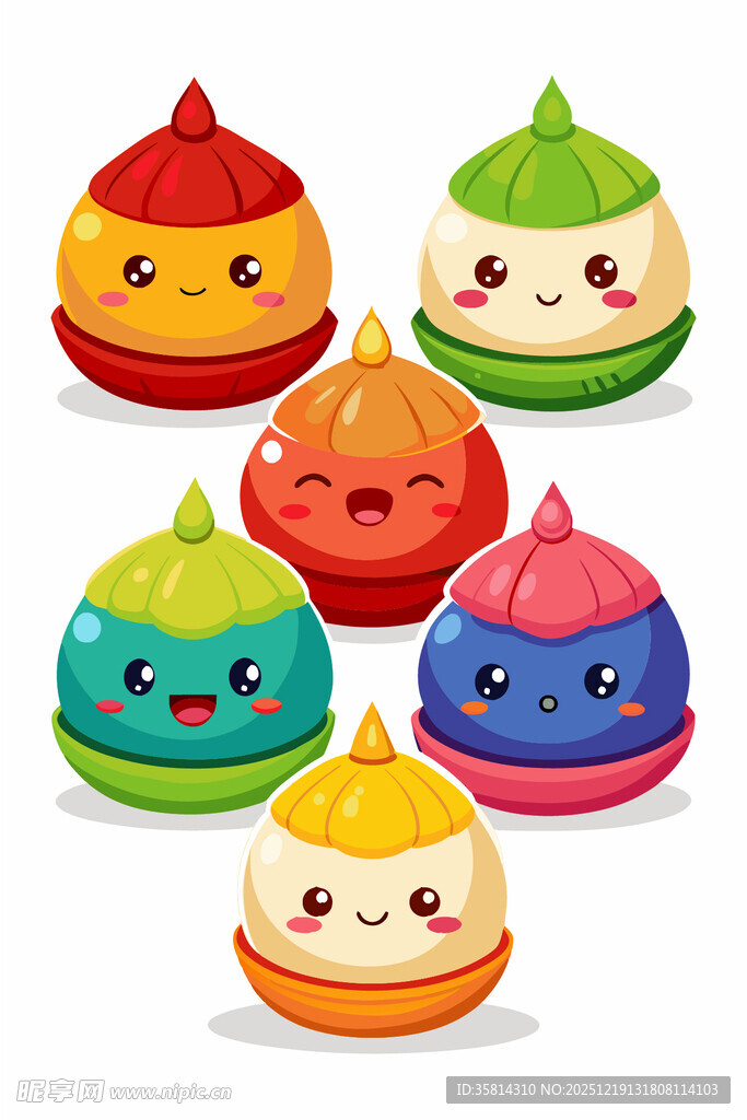 可爱多彩表情马卡龙