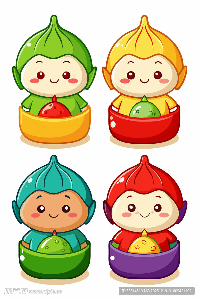 可爱卡通小和尚形象