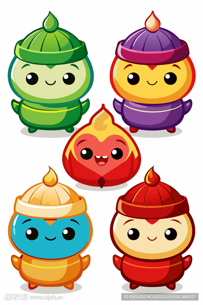 可爱多彩卡通小玩偶