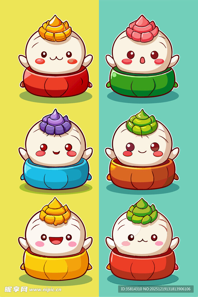 可爱卡通小团子形象集合