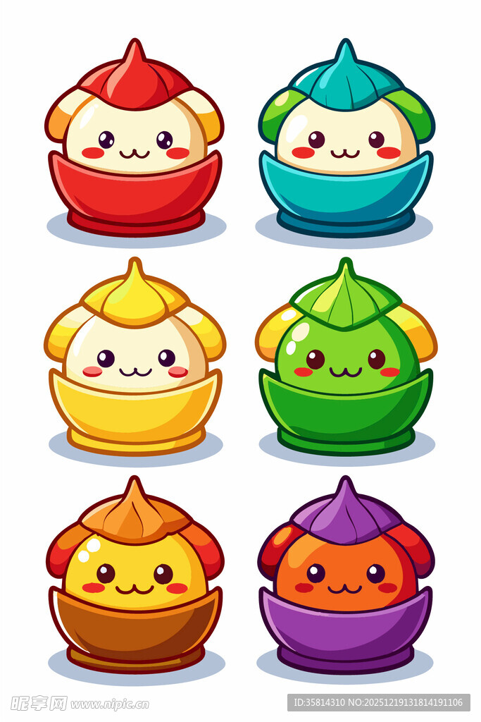 可爱多彩卡通小点心
