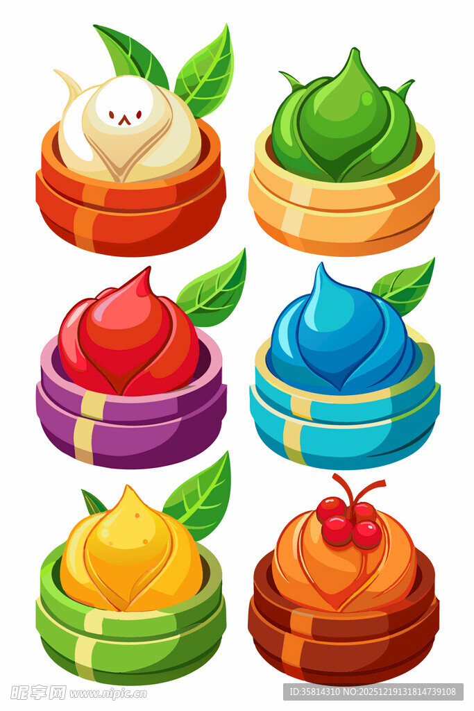 多彩美味小蛋糕甜点集合