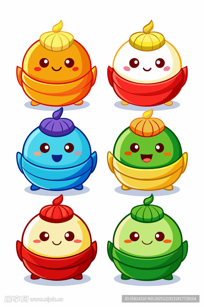 可爱多彩小鸟卡通形象