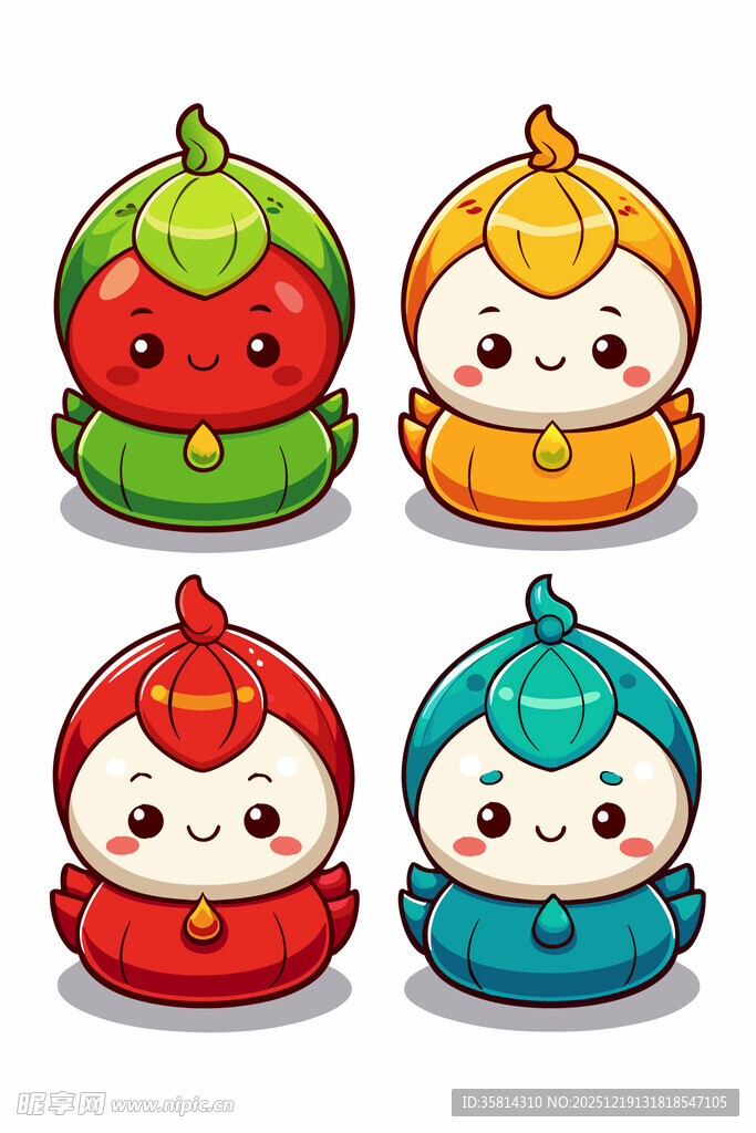 可爱卡通蔬菜水果拟人形象