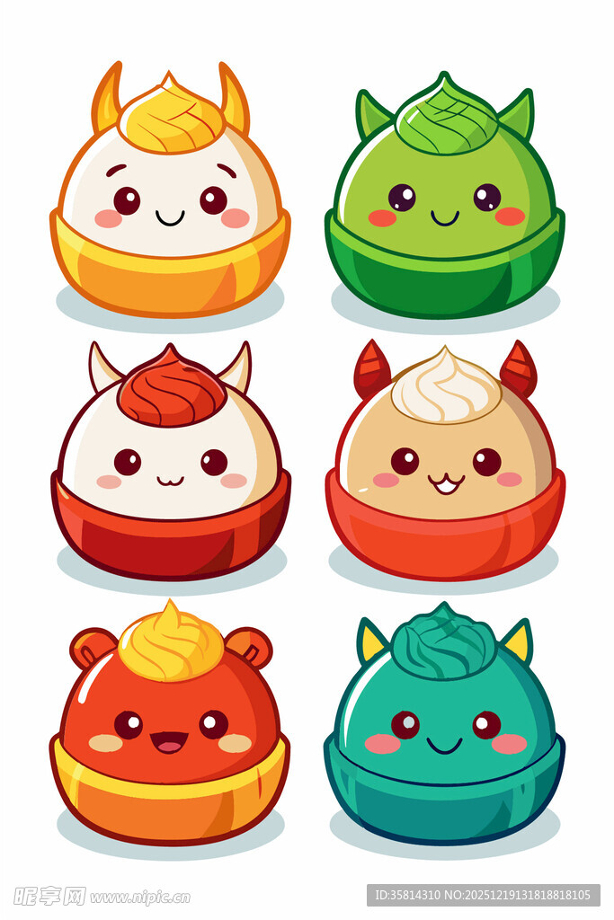 可爱卡通小怪兽形象集合