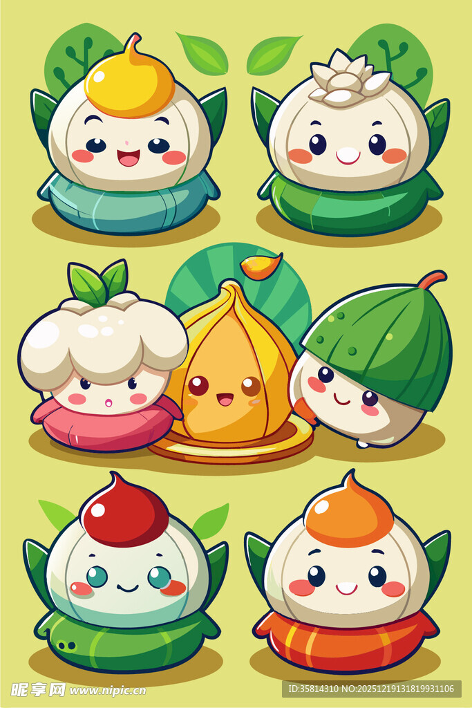 可爱卡通果蔬拟人形象