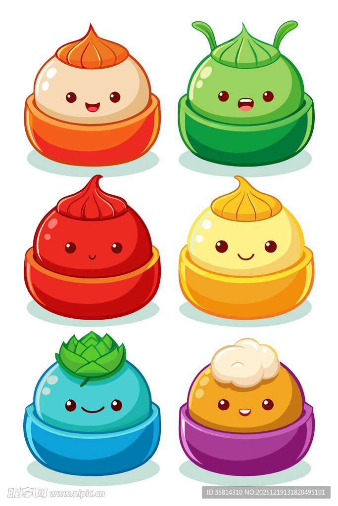 可爱多彩卡通小点心