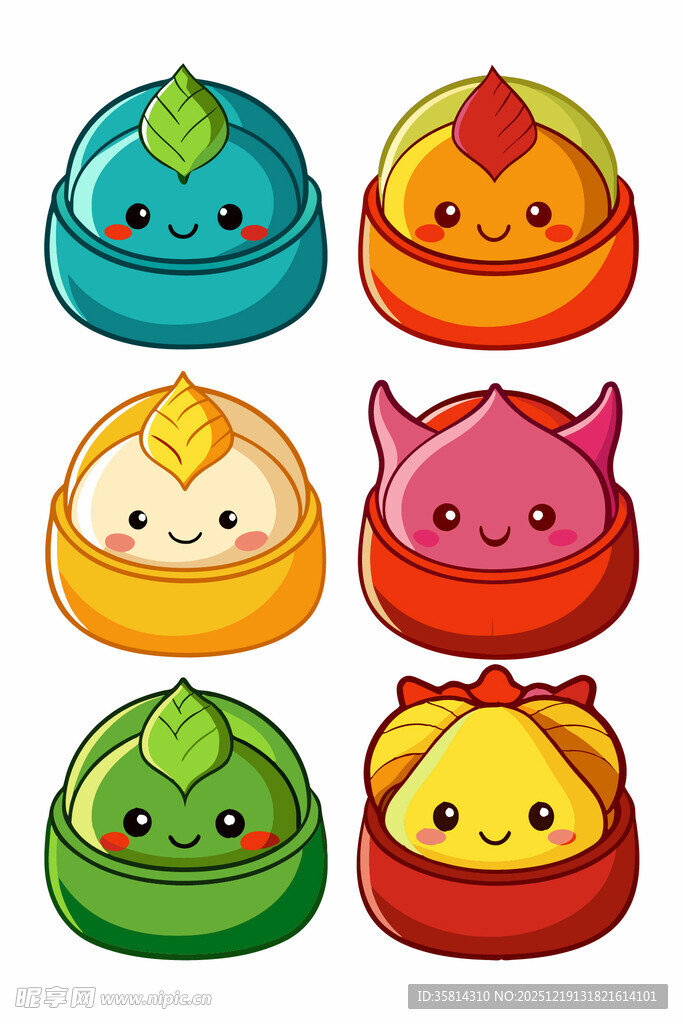 可爱卡通小包子形象