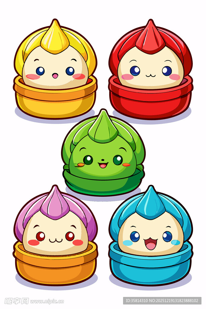 可爱多彩卡通叠叠乐玩偶