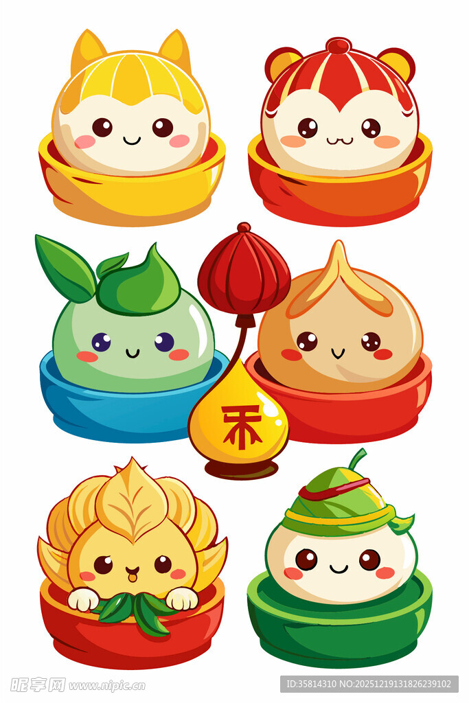 可爱中式卡通角色大集合